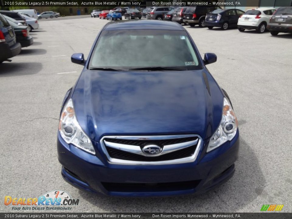 2010 Subaru Legacy 2.5i Premium Sedan Azurite Blue Metallic / Warm Ivory Photo #12
