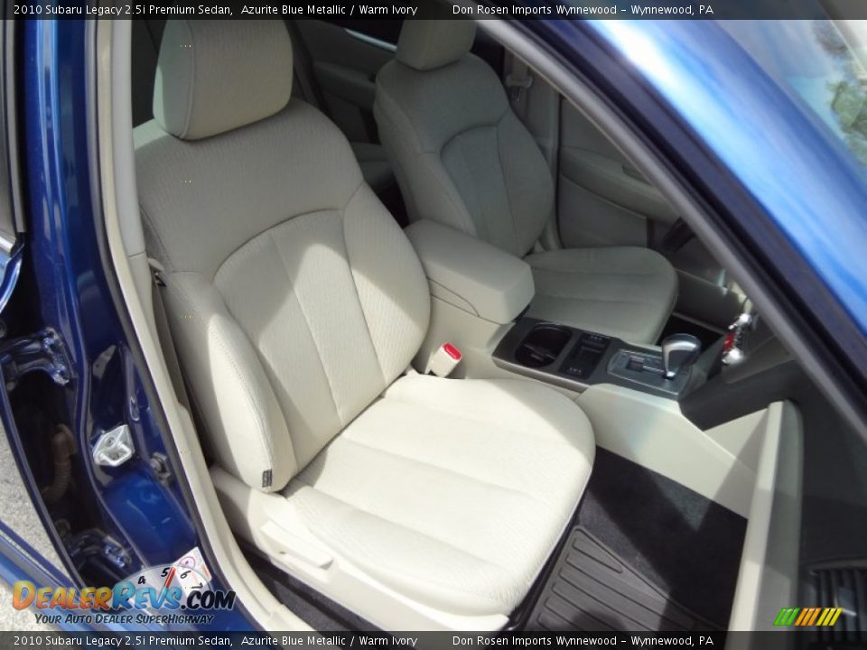 2010 Subaru Legacy 2.5i Premium Sedan Azurite Blue Metallic / Warm Ivory Photo #19