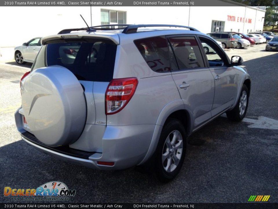 2010 Toyota RAV4 Limited V6 4WD Classic Silver Metallic / Ash Gray Photo #6