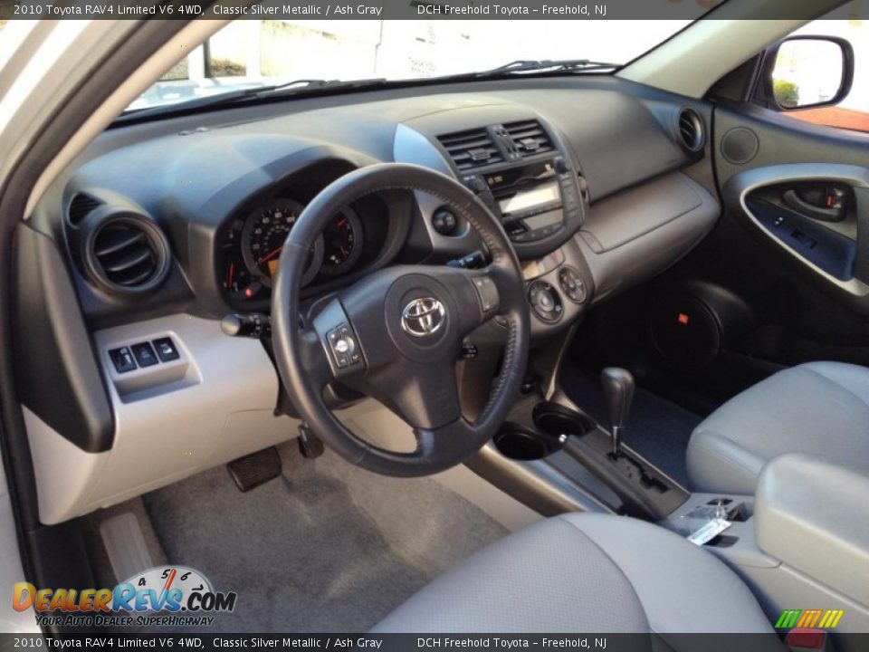 2010 Toyota RAV4 Limited V6 4WD Classic Silver Metallic / Ash Gray Photo #14