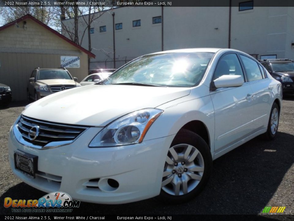2012 Nissan Altima 2.5 S Winter Frost White / Charcoal Photo #1