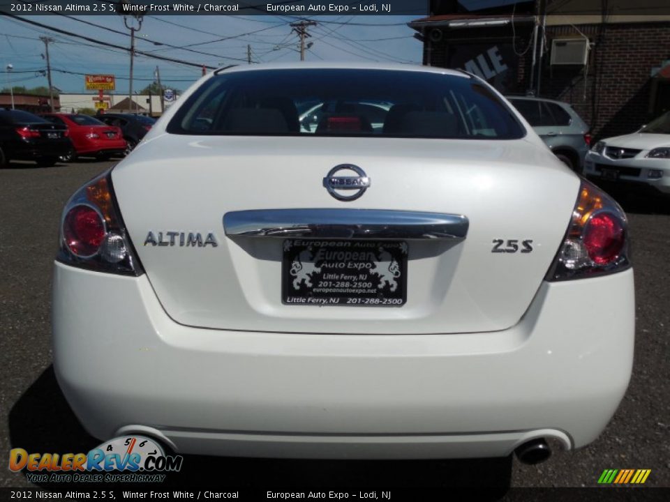 2012 Nissan Altima 2.5 S Winter Frost White / Charcoal Photo #5