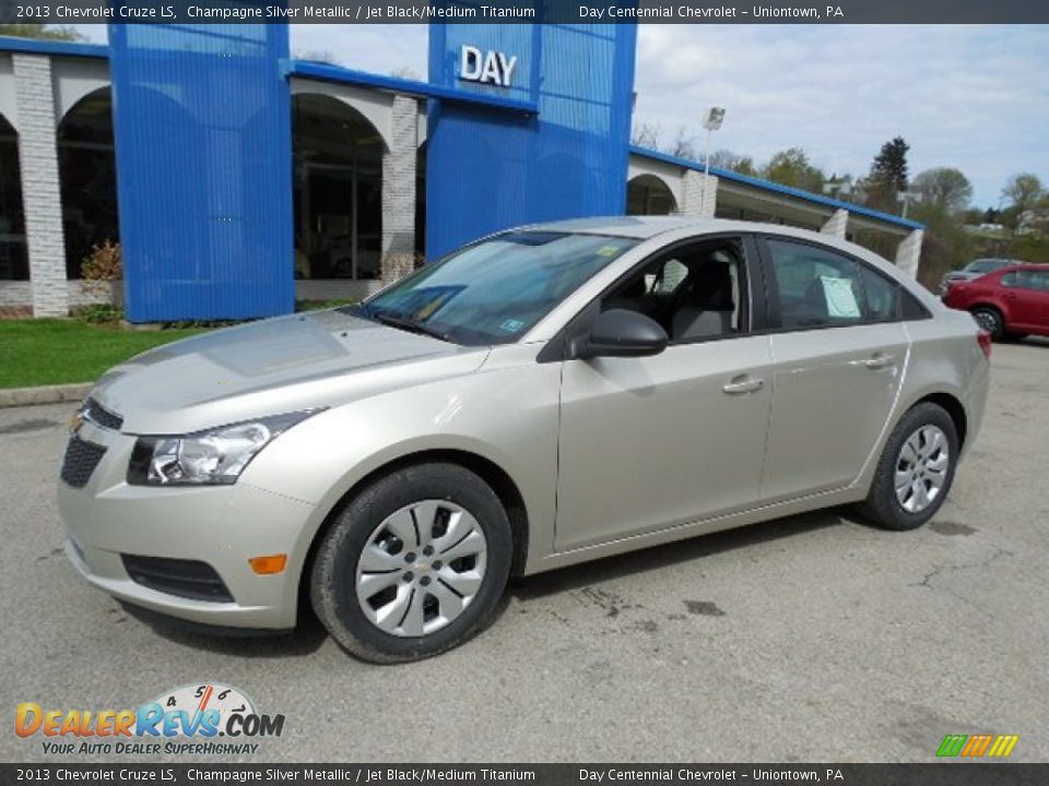 2013 Chevrolet Cruze LS Champagne Silver Metallic / Jet Black/Medium Titanium Photo #1