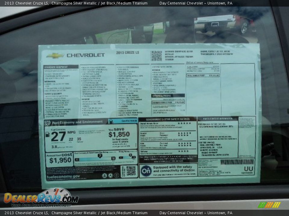 2013 Chevrolet Cruze LS Champagne Silver Metallic / Jet Black/Medium Titanium Photo #7