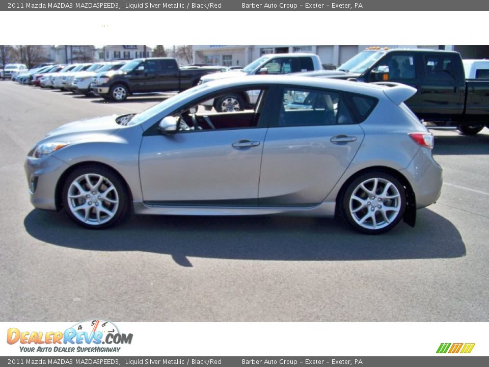 2011 Mazda MAZDA3 MAZDASPEED3 Liquid Silver Metallic / Black/Red Photo #8