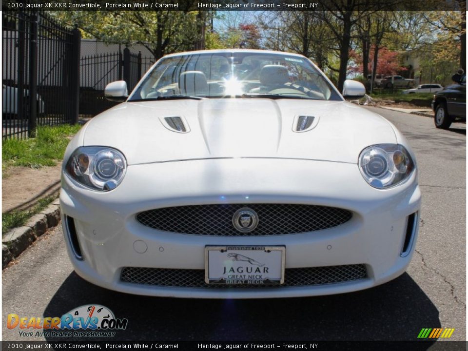 2010 Jaguar XK XKR Convertible Porcelain White / Caramel Photo #2