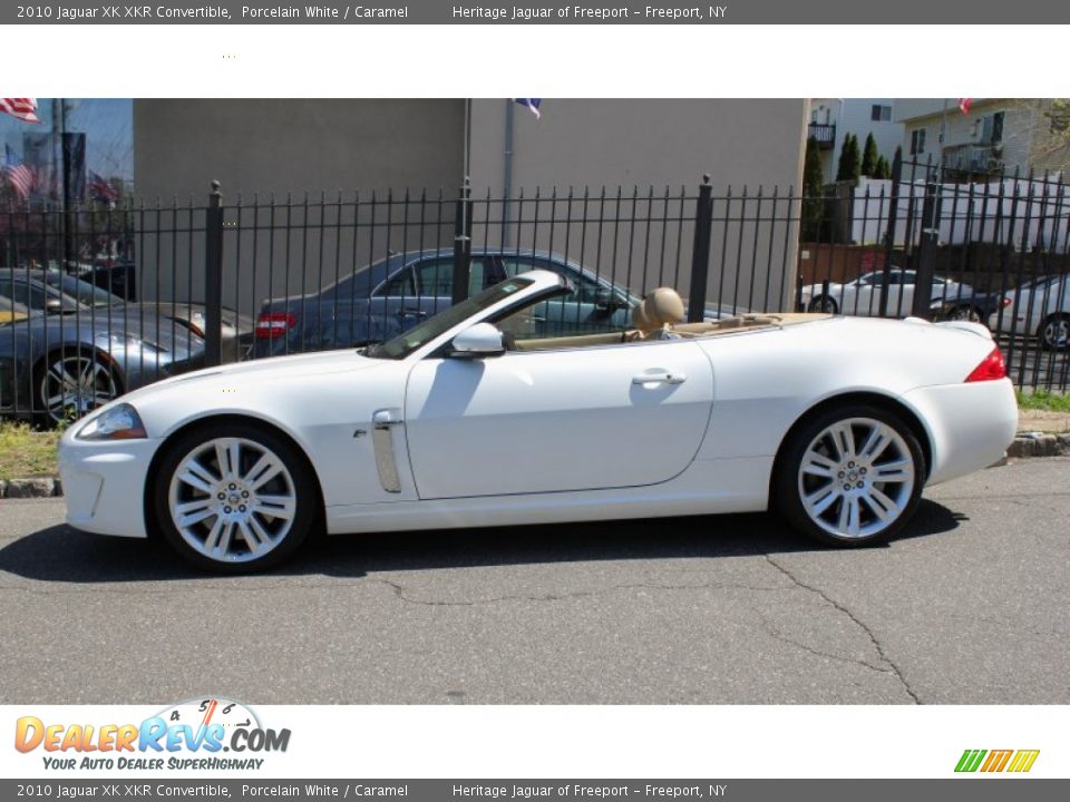 2010 Jaguar XK XKR Convertible Porcelain White / Caramel Photo #3