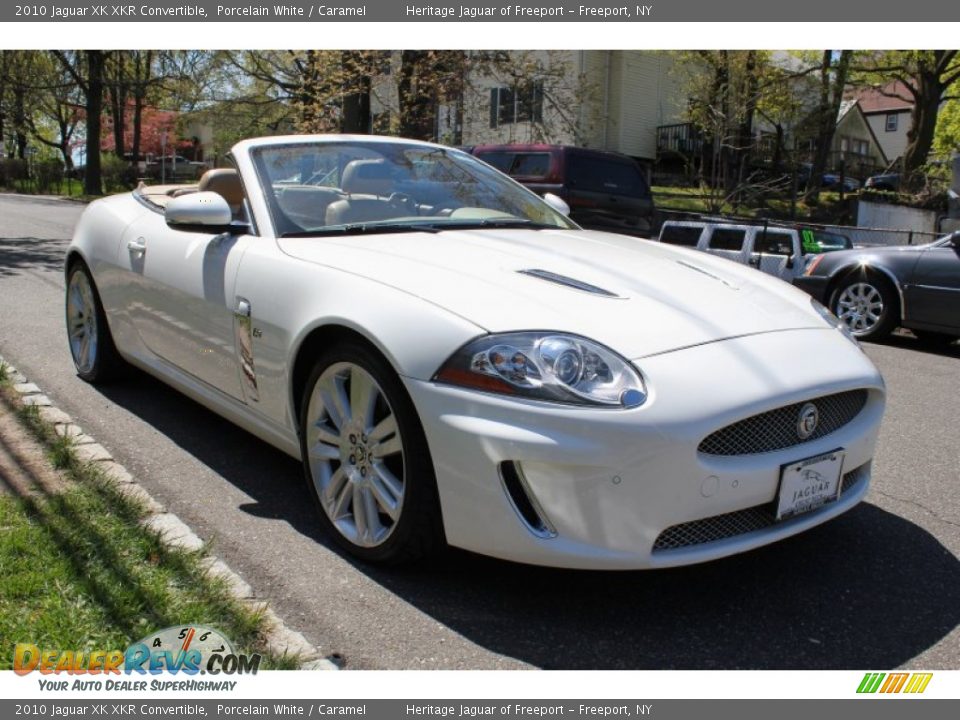 2010 Jaguar XK XKR Convertible Porcelain White / Caramel Photo #7