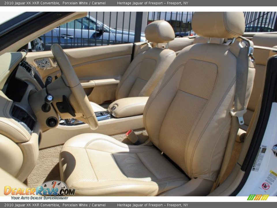 2010 Jaguar XK XKR Convertible Porcelain White / Caramel Photo #14