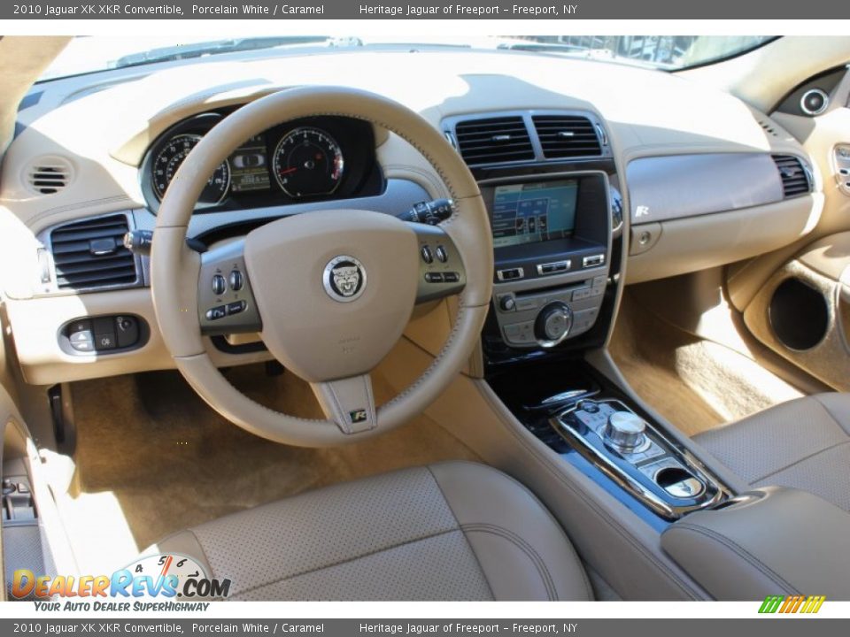 2010 Jaguar XK XKR Convertible Porcelain White / Caramel Photo #21