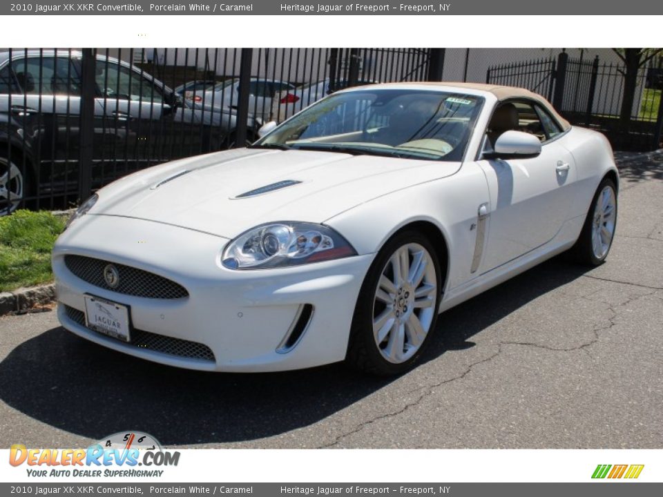 2010 Jaguar XK XKR Convertible Porcelain White / Caramel Photo #22