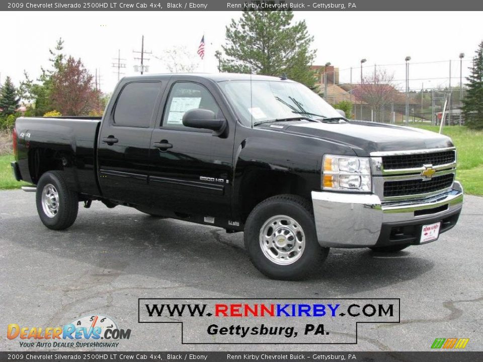 2009 Chevrolet Silverado 2500HD LT Crew Cab 4x4 Black / Ebony Photo #1