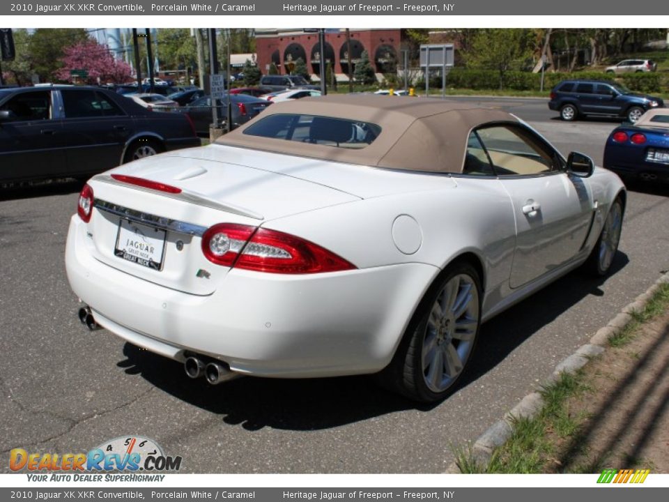 2010 Jaguar XK XKR Convertible Porcelain White / Caramel Photo #24