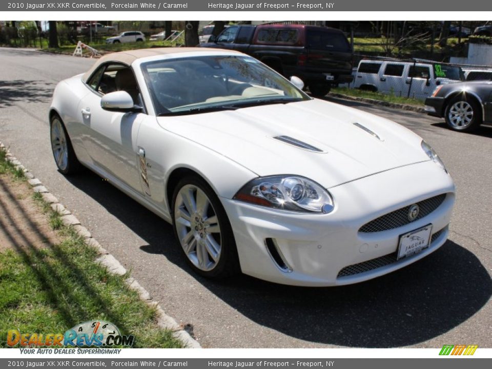 2010 Jaguar XK XKR Convertible Porcelain White / Caramel Photo #25