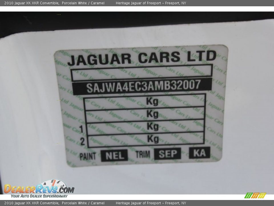 2010 Jaguar XK XKR Convertible Porcelain White / Caramel Photo #26