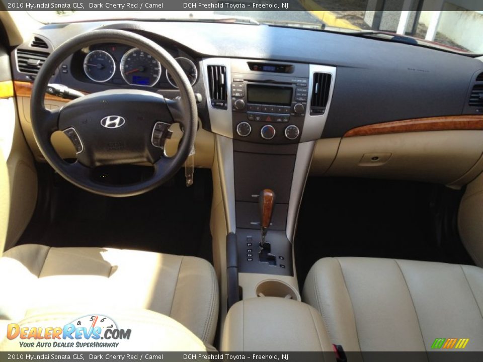 2010 Hyundai Sonata GLS Dark Cherry Red / Camel Photo #12