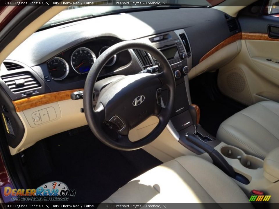 2010 Hyundai Sonata GLS Dark Cherry Red / Camel Photo #14