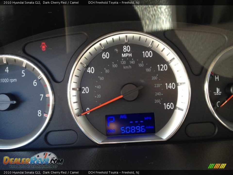 2010 Hyundai Sonata GLS Dark Cherry Red / Camel Photo #20
