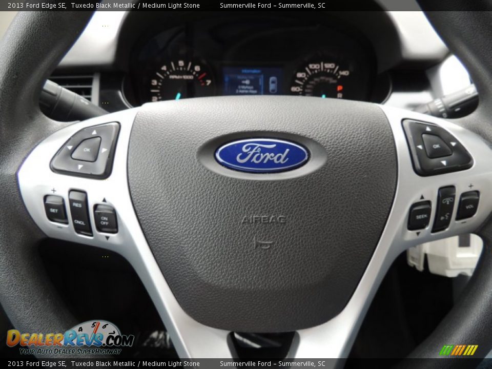 2013 Ford Edge SE Tuxedo Black Metallic / Medium Light Stone Photo #23