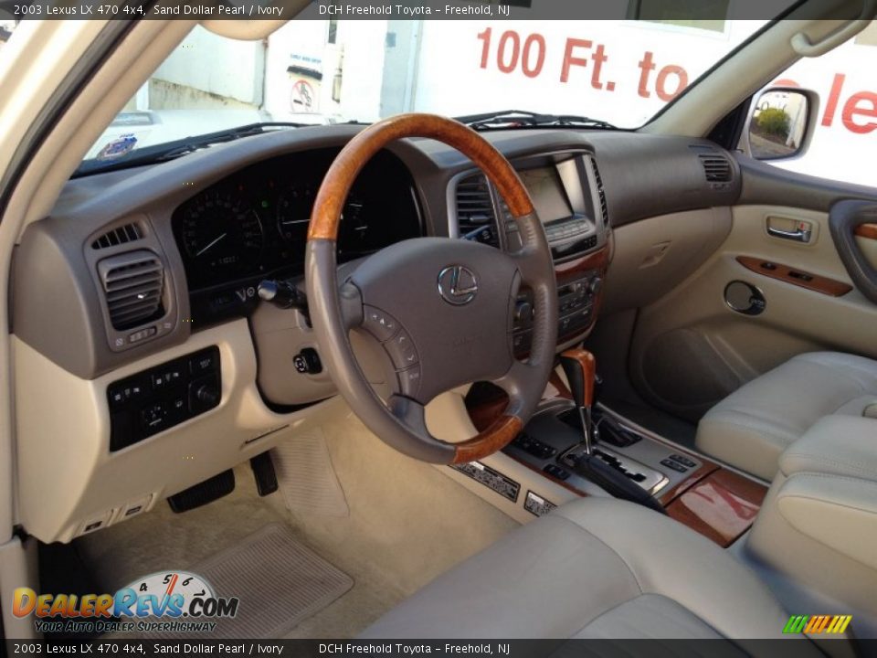 2003 Lexus LX 470 4x4 Sand Dollar Pearl / Ivory Photo #16