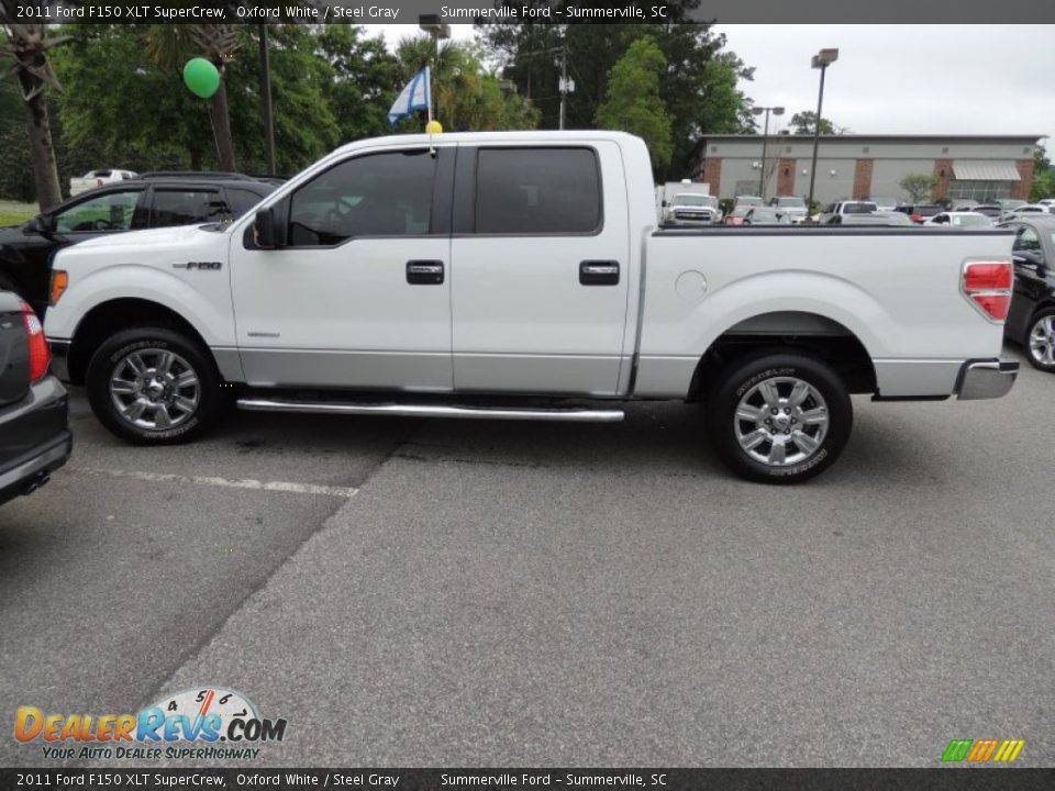 2011 Ford F150 XLT SuperCrew Oxford White / Steel Gray Photo #2