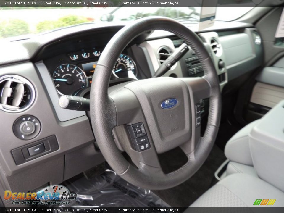 2011 Ford F150 XLT SuperCrew Oxford White / Steel Gray Photo #3