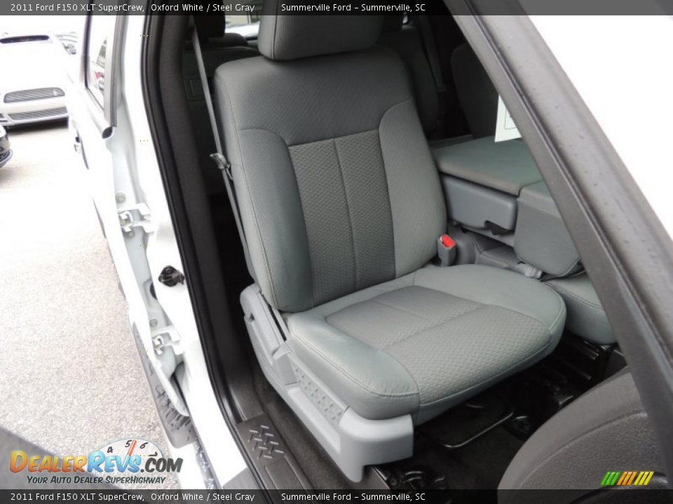 2011 Ford F150 XLT SuperCrew Oxford White / Steel Gray Photo #8