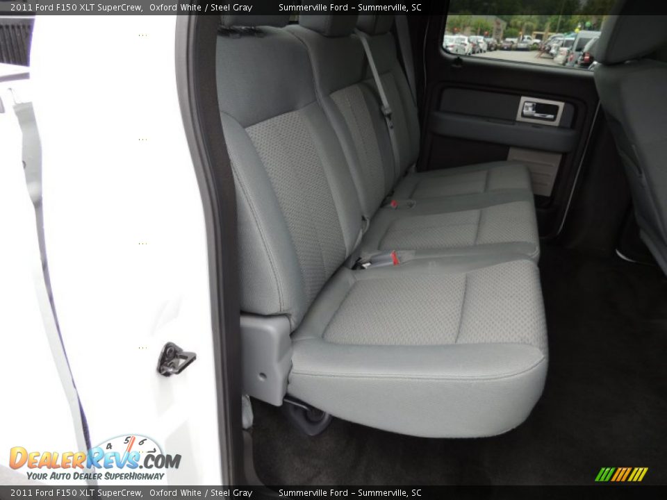 2011 Ford F150 XLT SuperCrew Oxford White / Steel Gray Photo #10