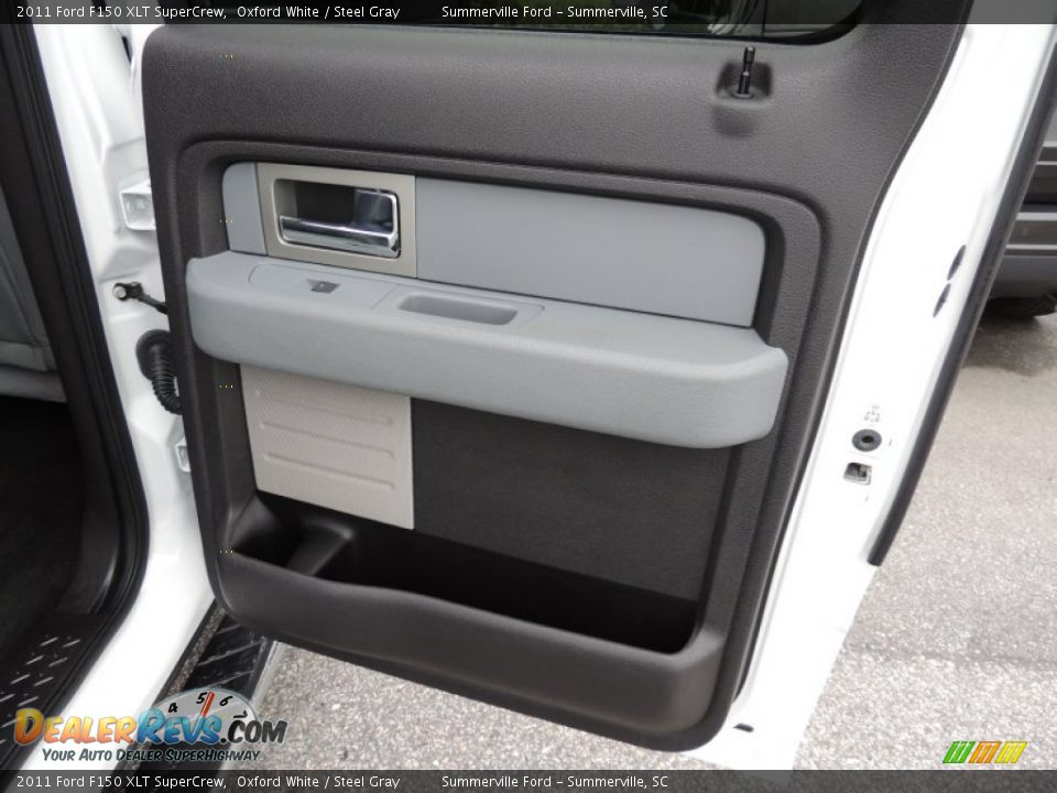 2011 Ford F150 XLT SuperCrew Oxford White / Steel Gray Photo #11