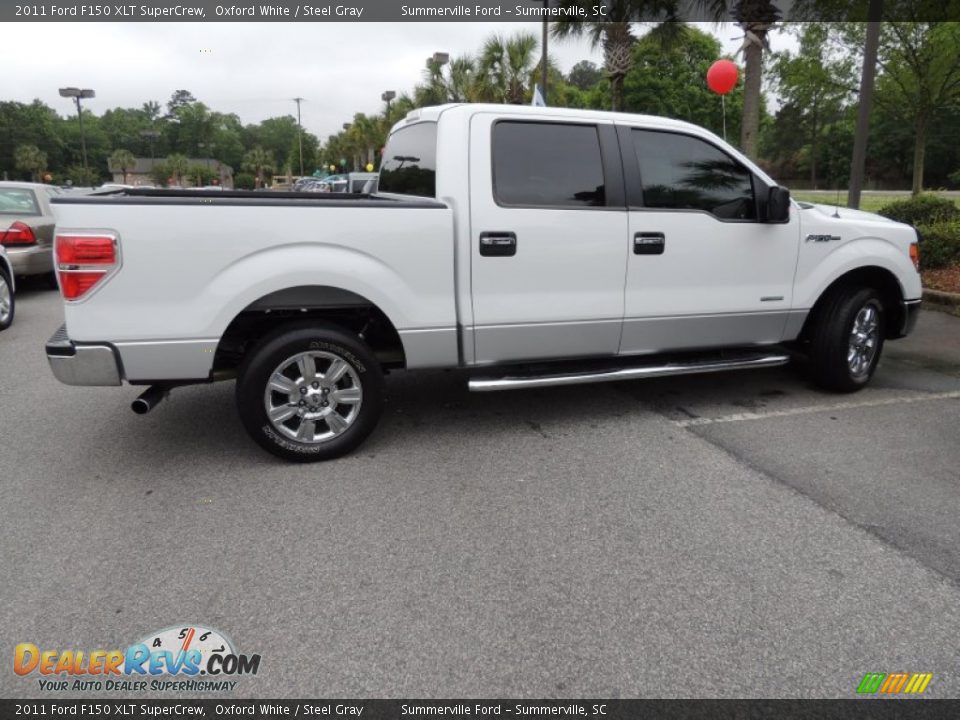2011 Ford F150 XLT SuperCrew Oxford White / Steel Gray Photo #12