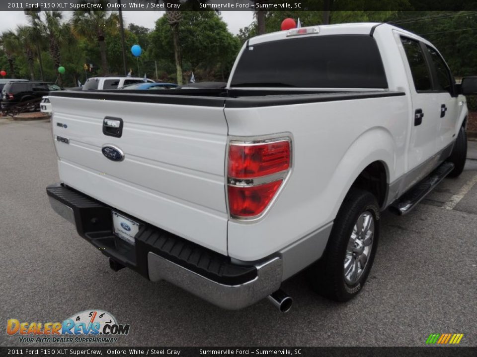 2011 Ford F150 XLT SuperCrew Oxford White / Steel Gray Photo #13