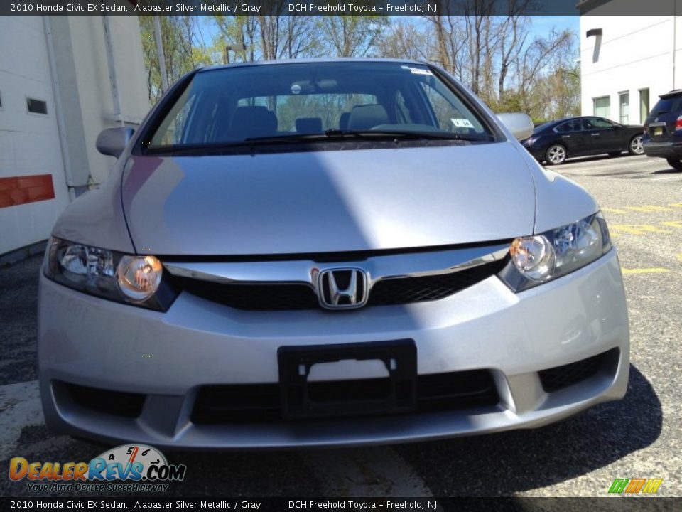 2010 Honda Civic EX Sedan Alabaster Silver Metallic / Gray Photo #2