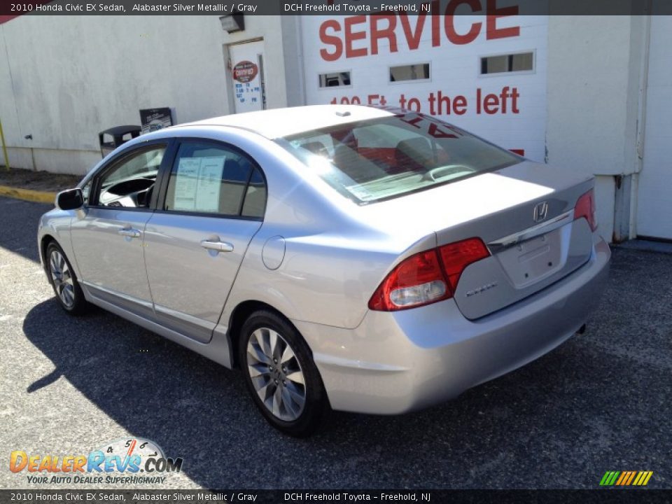 2010 Honda Civic EX Sedan Alabaster Silver Metallic / Gray Photo #4
