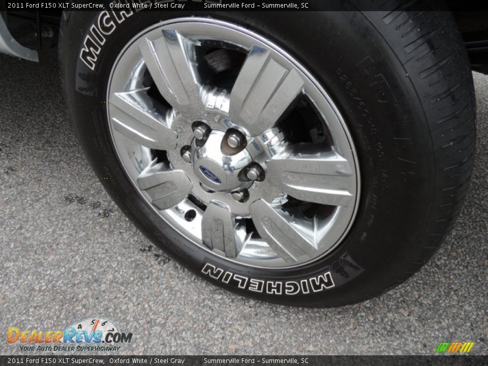 2011 Ford F150 XLT SuperCrew Oxford White / Steel Gray Photo #17