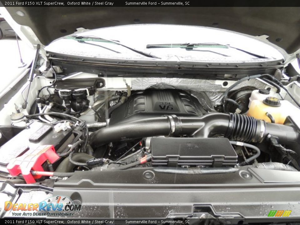 2011 Ford F150 XLT SuperCrew Oxford White / Steel Gray Photo #19