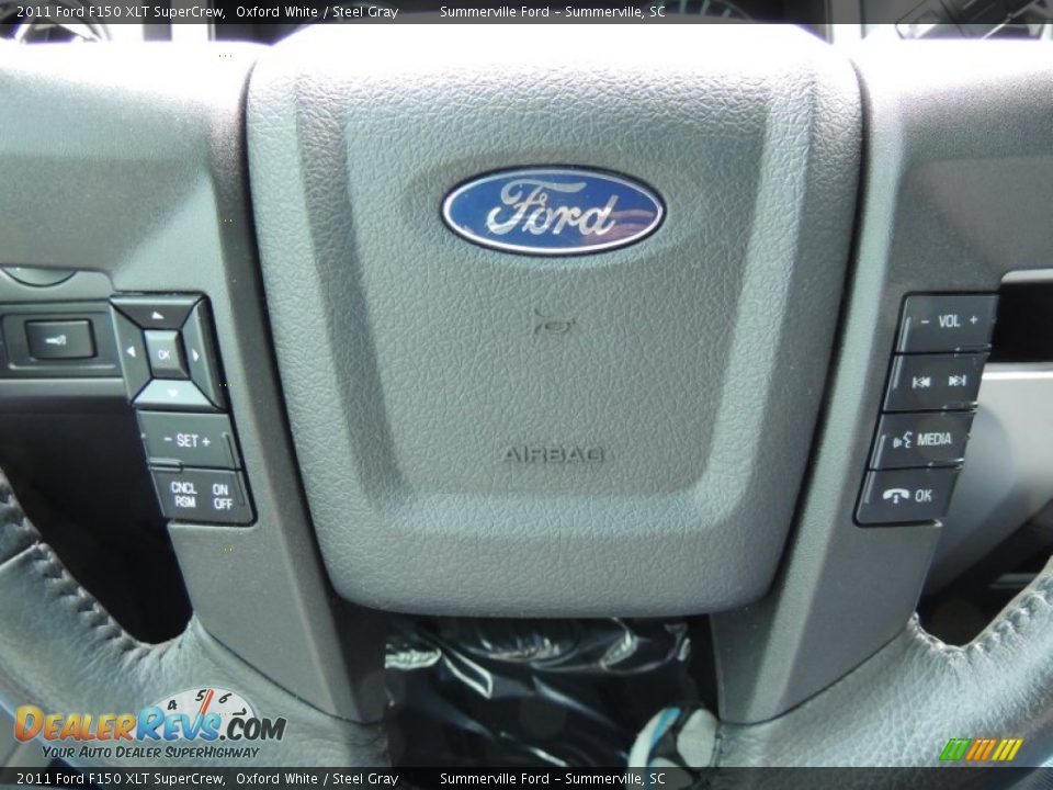 2011 Ford F150 XLT SuperCrew Oxford White / Steel Gray Photo #21