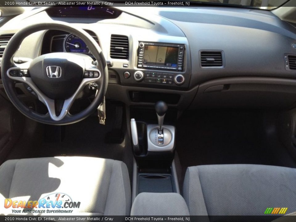 2010 Honda Civic EX Sedan Alabaster Silver Metallic / Gray Photo #12