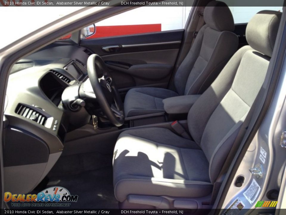 2010 Honda Civic EX Sedan Alabaster Silver Metallic / Gray Photo #15