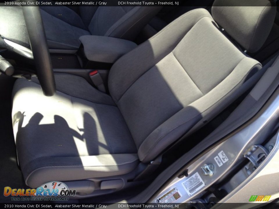 2010 Honda Civic EX Sedan Alabaster Silver Metallic / Gray Photo #16