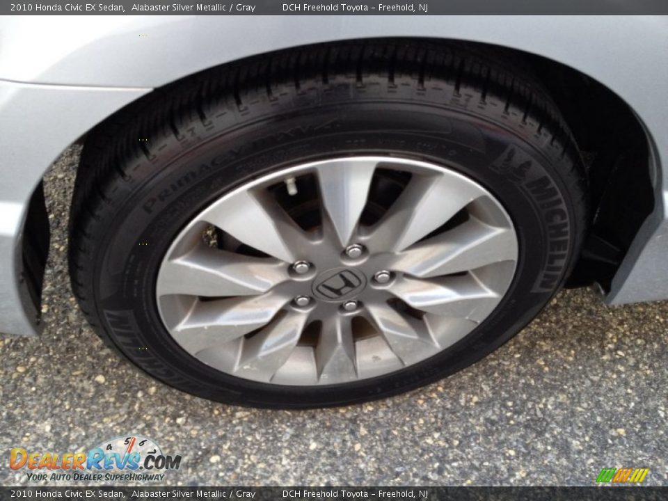 2010 Honda Civic EX Sedan Alabaster Silver Metallic / Gray Photo #22