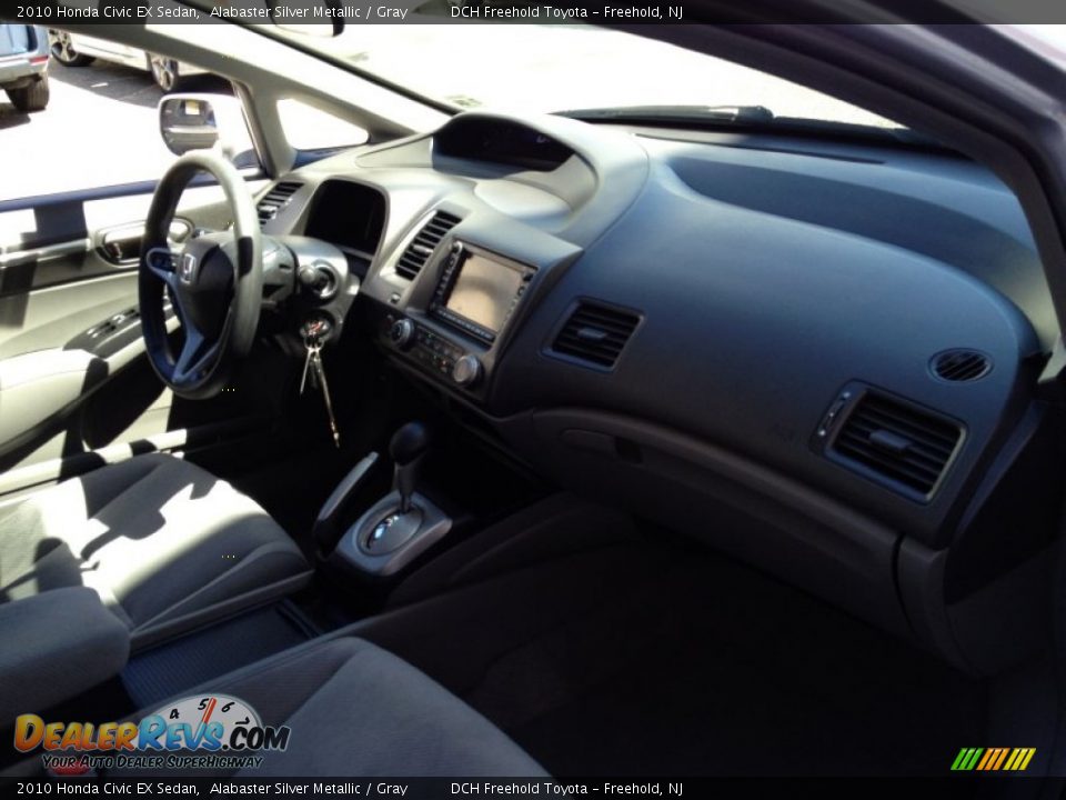 2010 Honda Civic EX Sedan Alabaster Silver Metallic / Gray Photo #25