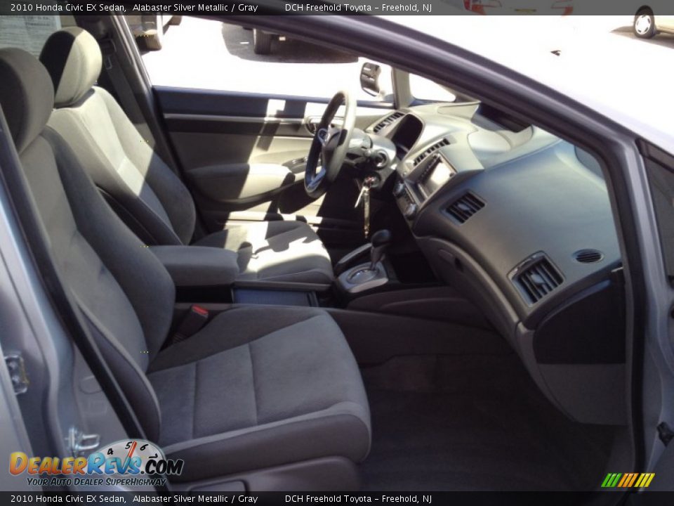 2010 Honda Civic EX Sedan Alabaster Silver Metallic / Gray Photo #26