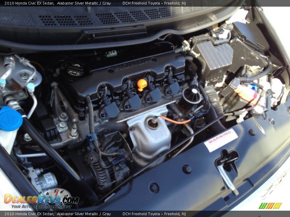 2010 Honda Civic EX Sedan Alabaster Silver Metallic / Gray Photo #29