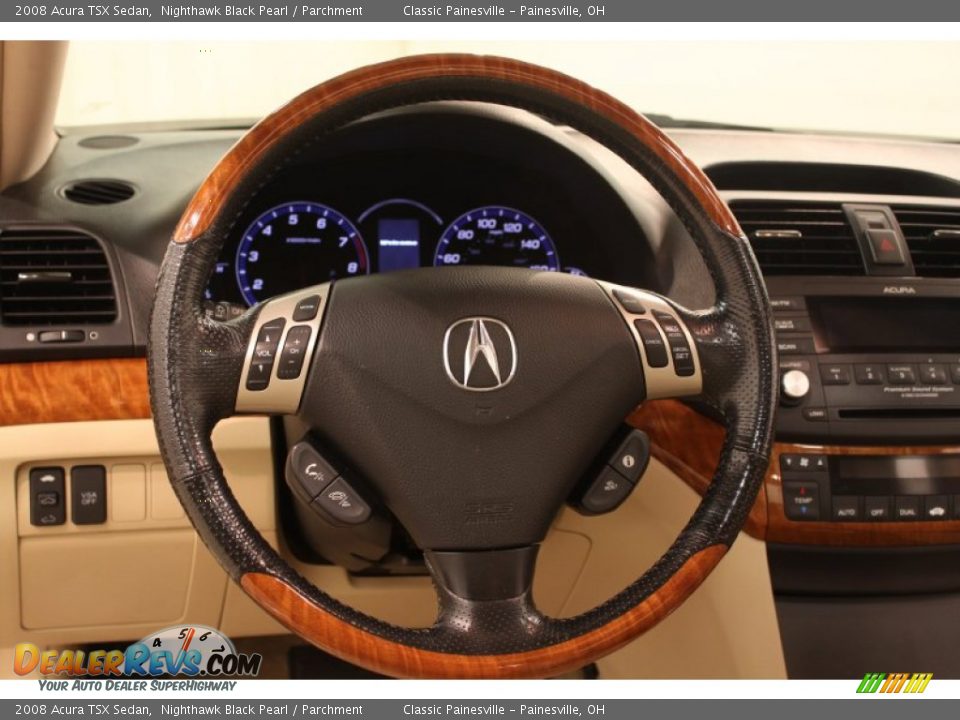 2008 Acura TSX Sedan Nighthawk Black Pearl / Parchment Photo #6