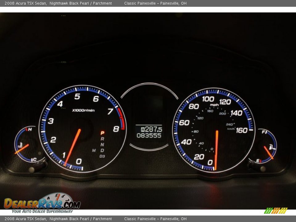 2008 Acura TSX Sedan Nighthawk Black Pearl / Parchment Photo #7