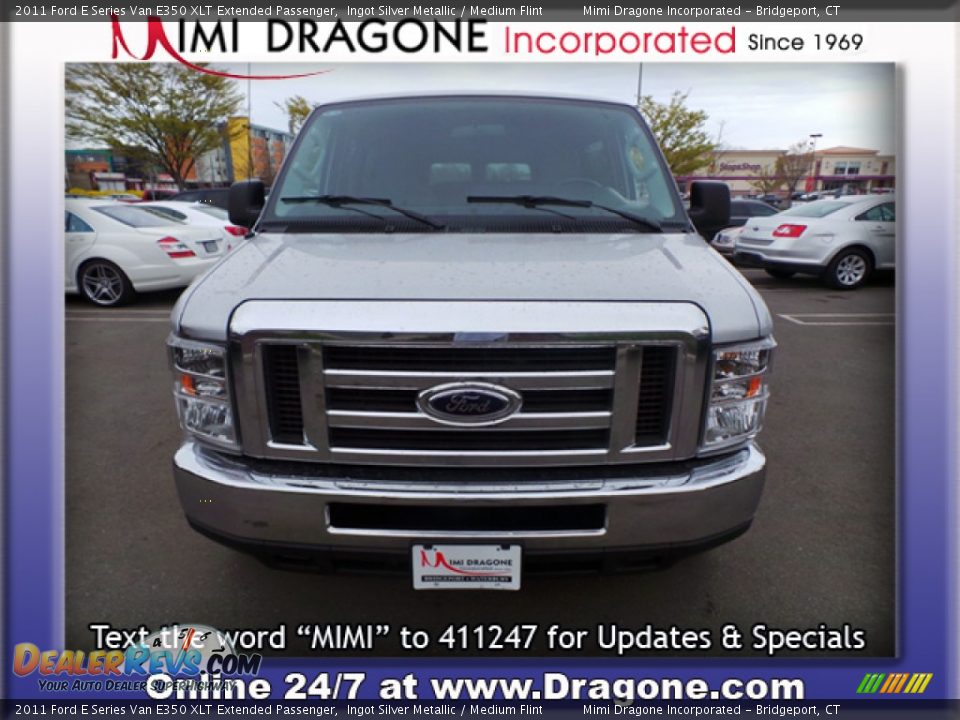 2011 Ford E Series Van E350 XLT Extended Passenger Ingot Silver Metallic / Medium Flint Photo #2