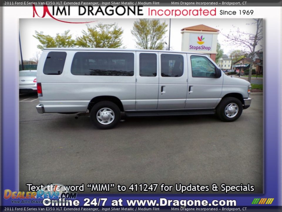 2011 Ford E Series Van E350 XLT Extended Passenger Ingot Silver Metallic / Medium Flint Photo #4