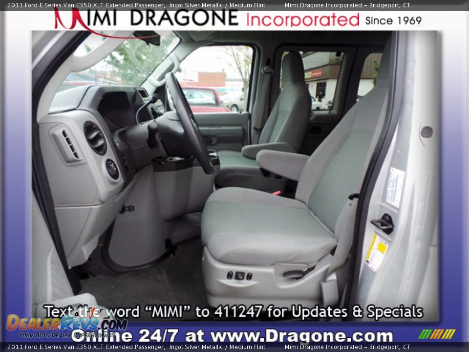 2011 Ford E Series Van E350 XLT Extended Passenger Ingot Silver Metallic / Medium Flint Photo #12
