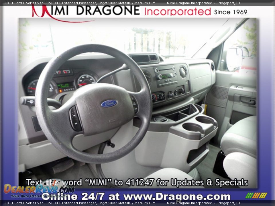 2011 Ford E Series Van E350 XLT Extended Passenger Ingot Silver Metallic / Medium Flint Photo #15