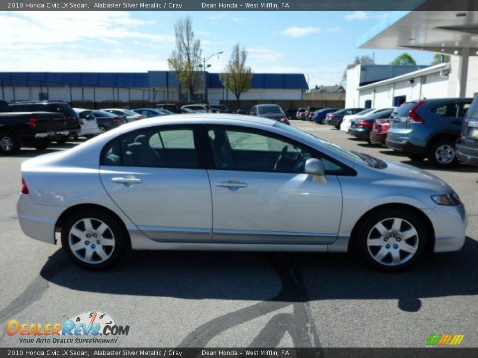 2010 Honda Civic LX Sedan Alabaster Silver Metallic / Gray Photo #2